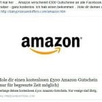 Meldung auf Facebook, Fake-Gutschein