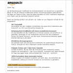 Wieder Amazon: Phishing-Versuch mit Köder Amazon Phishing: 30 Euro Guthaben für Ihre Kreditkarten- und Amazonkontodaten?