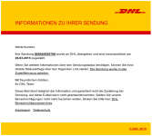 DHL-Mails: Original und Fälschung im Vergleich