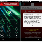 Handy-Bildschirmfotos eines versuchten Angriffs auf Android