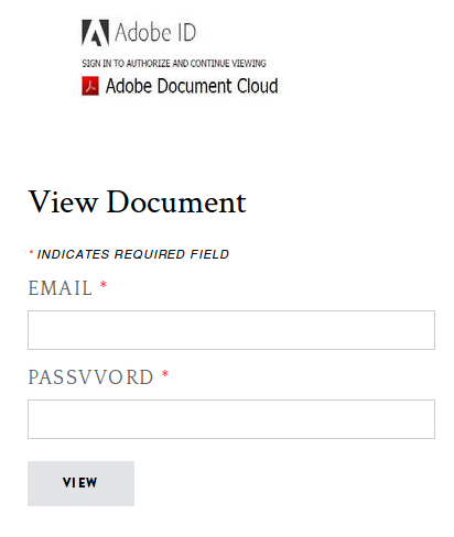 Zugang zur Adobe Document Cloud?